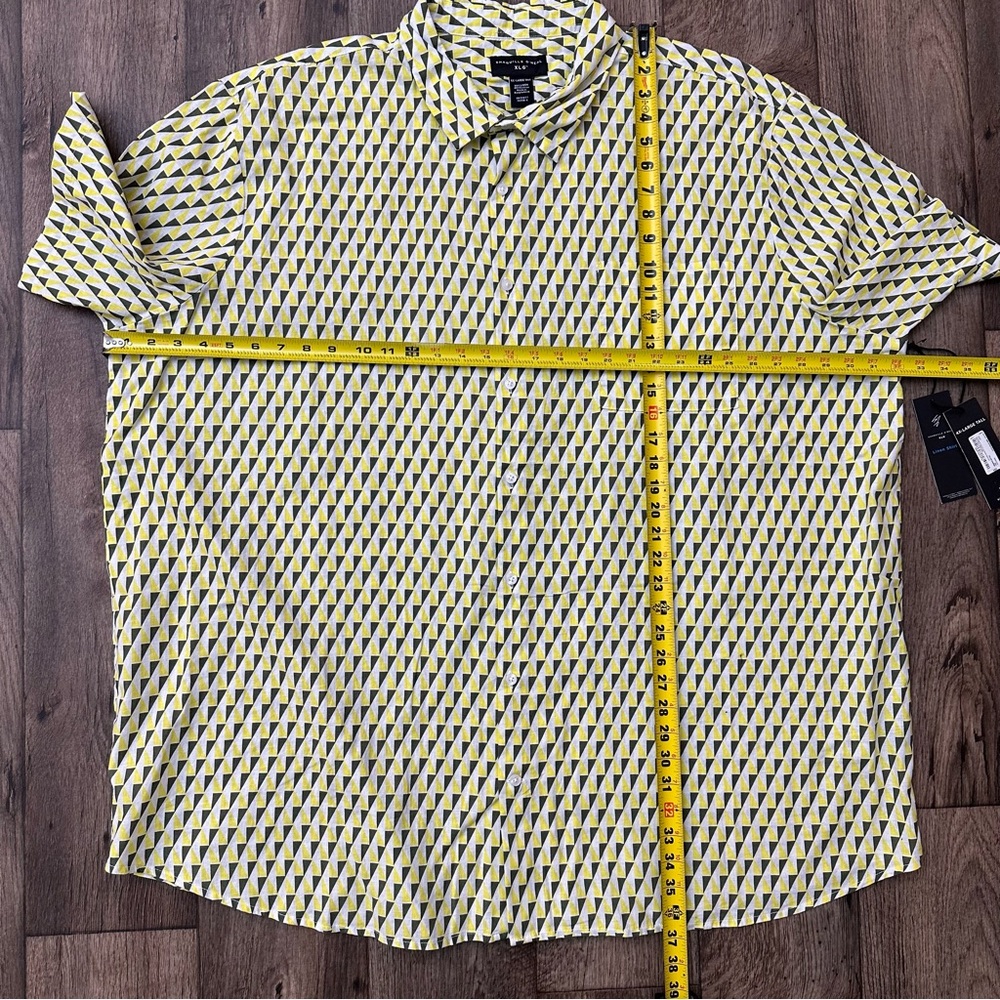 SHAQUILLE O'NEAL YELLOW DIAMOND LINEN SHIRT Men’s - Picture 5 of 5